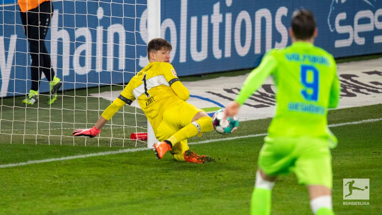 Imagen del único gol del encuentro. / Twitter: Bundesliga English oficial