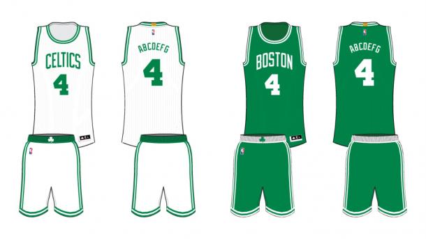 Equipaciones Boston Celtics temporada 2016/2017 | Fuente: Sportslogos