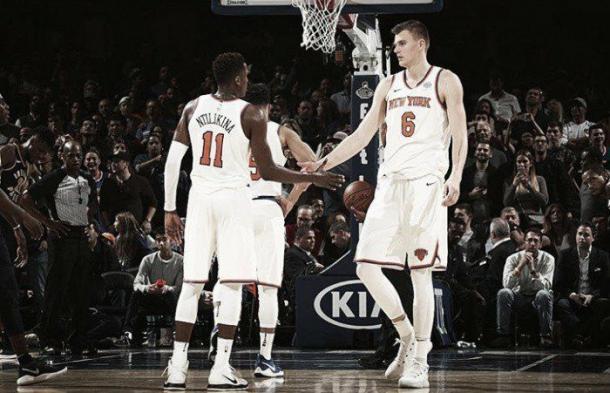 Ntilikina y Porzingis son el futuro de los Knicks. | Fotografía: Nathaniel S. Butler / Getty Images