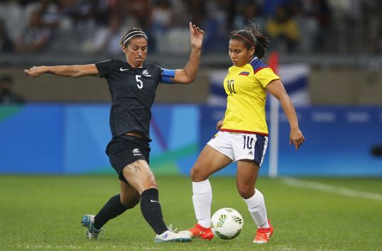 Abby Erceg during the Rio 2016 Olympics | Source: Joem Pollex - FIFA/FIFA via Getty Images