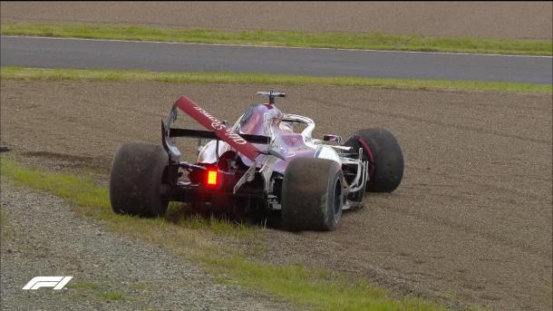 La vettura di Ericsson dopo l'incidente | twitter - @F1
