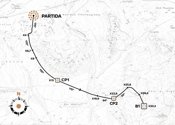 Mapa primera etapa | www.marathondessables.com
