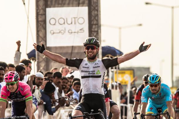 Mark Cavendish, celebrando una de sus numerosas victorias | Foto: Tim de Waele