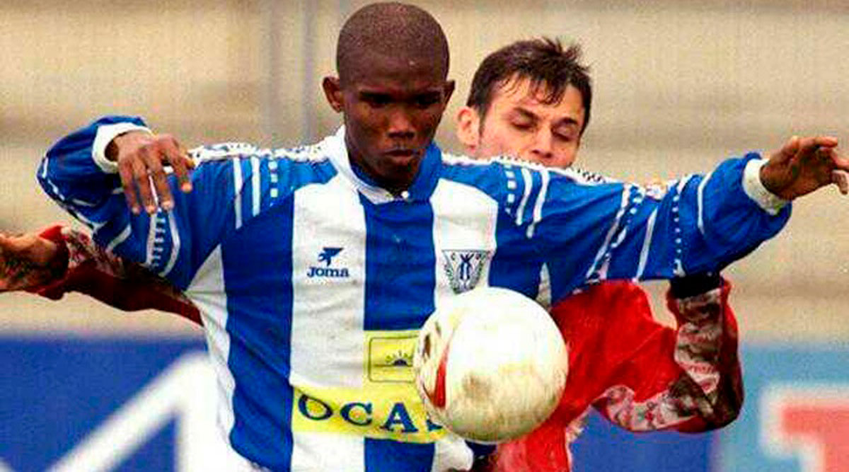 Samuel Eto'o durante un partido con el CD Leganés. | Foto: Leganés Activo