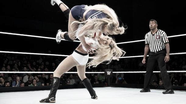 Another hard hitting match. Photo-WWE.com