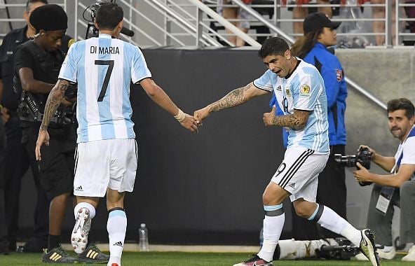 Argentina midfielder Ever Banega (on right) was another standout performer in Argentina's victory over Chile. Photo credit: Thearon Henderson/Getty Images Sport