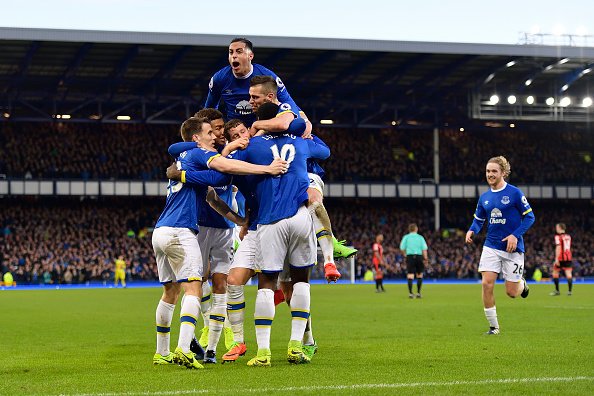 L'Everton festeggia un gol. Fonte: twitter.com-everton
