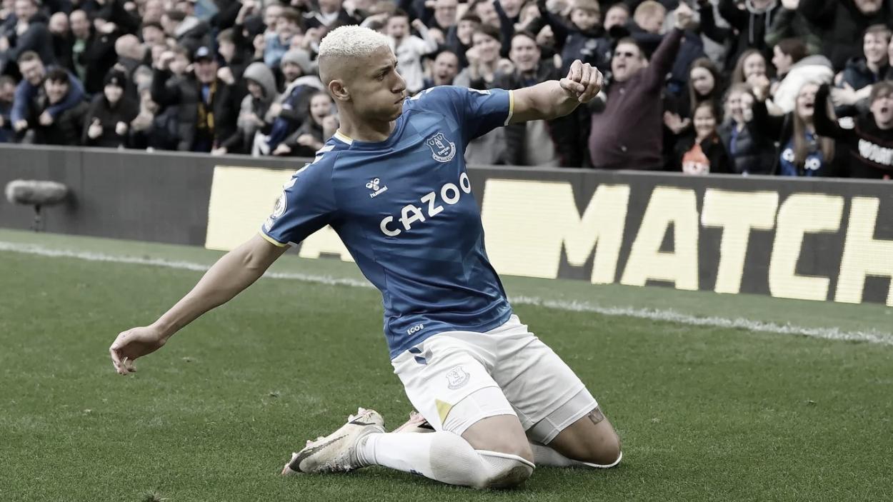 Rivharlison anotó el único gol del triunfo del Everton. Foto: Premier League.