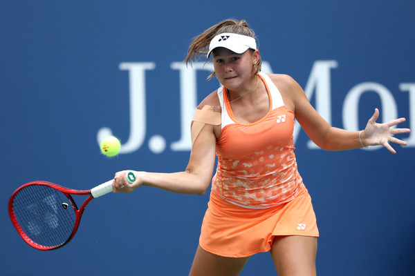 Evgeniya Rodina made the second set a competitive one | Photo: Matthew Stockman/Getty Images North America