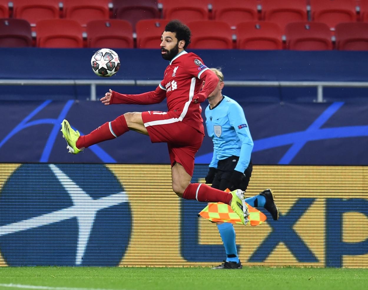 Mohamed Salah en acción. Fuente: @LFC