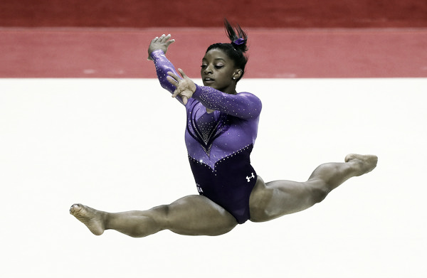 Simone Biles on the floor exercise. Photo Credit: Ezra Shaw of Getty Images