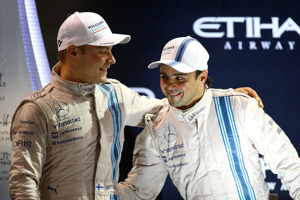 Felipe Massa (2º) y Valtteri Bottas (3º) cerraron un gran 2014 con un doble podio en Abu Dabi | Fuente: Getty Images