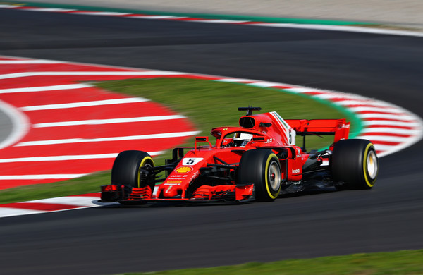 El Ferrari rodando esta mañana en el penúltimo día de test. Fuente: Getty Images