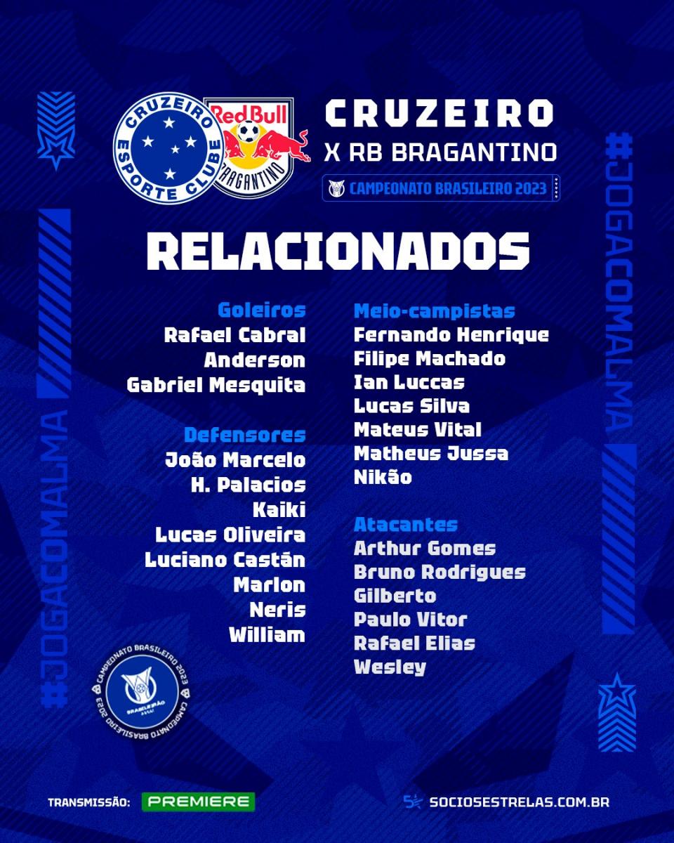 CRUZEIRO X RED BULL BRAGANTINO AO VIVO - 22ª RODADA DO CAMPEONATO  BRASILEIRO 