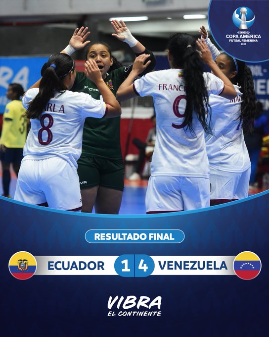 Gran victoria de Venezuela sobre Ecuador. Fuente: Conmebol