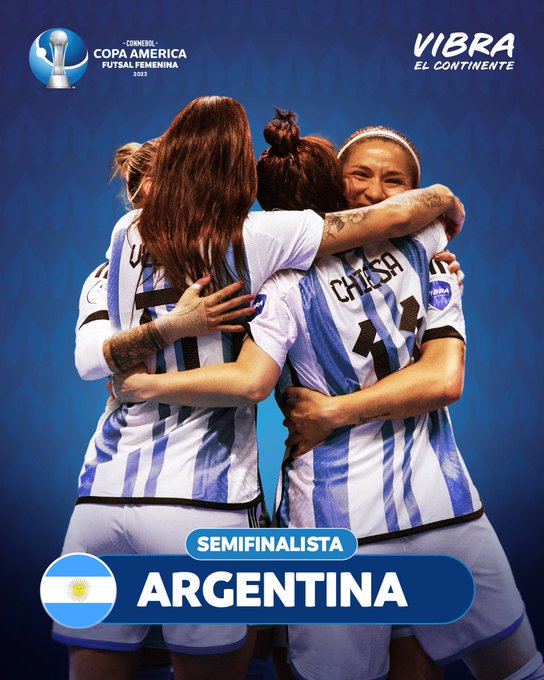Argentina ya clasificada a semis. Fuente: Conmebol.