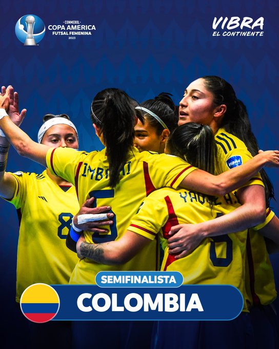Colombia clasificó a semis. Fuente: Conmebol.