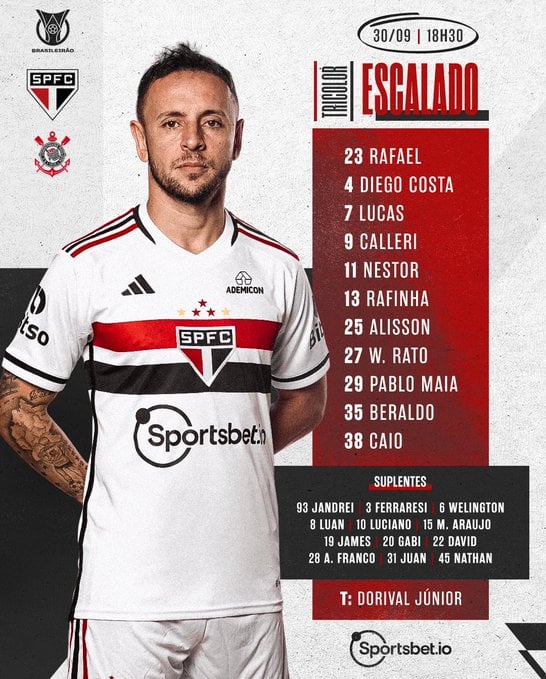 São Paulo x Corinthians - AO VIVO - 30/09/2023 - Campeonato