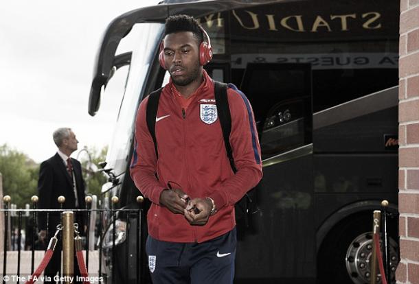 Daniel Sturridge arriving at the Stadium of Light ahead of England's 2-1 win over Australia | Photo: The FA via Getty Images 