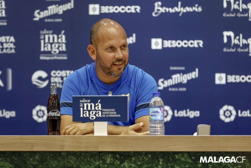 José Alberto en la rueda de prensa / Fuente: Málaga CF
