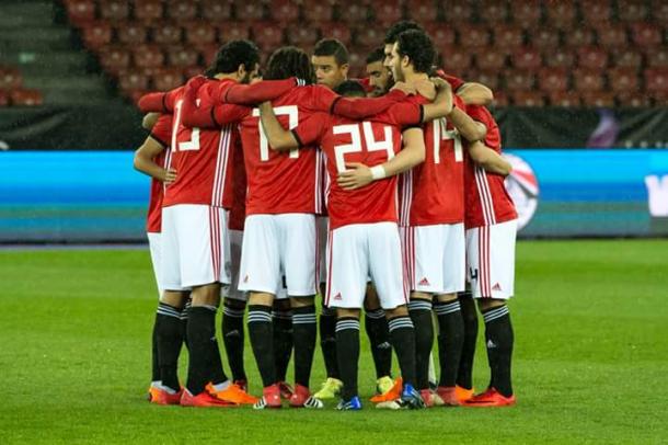 Los faraones durante el amistoso ante Grecia en Zúrich | Foto: FIFA