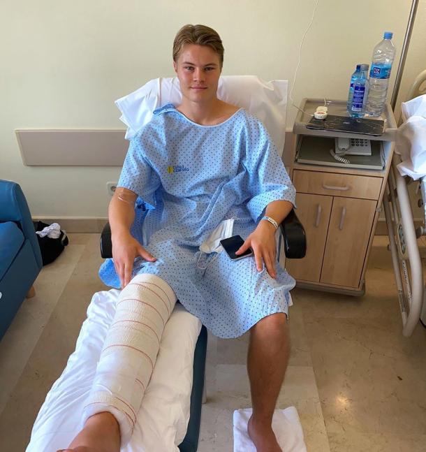 Andri Gudjohnsen, operado con éxito de su rotura de ligamento cruzado anterior | Fuente: @andri.gudjohnsen (Instagram) 
