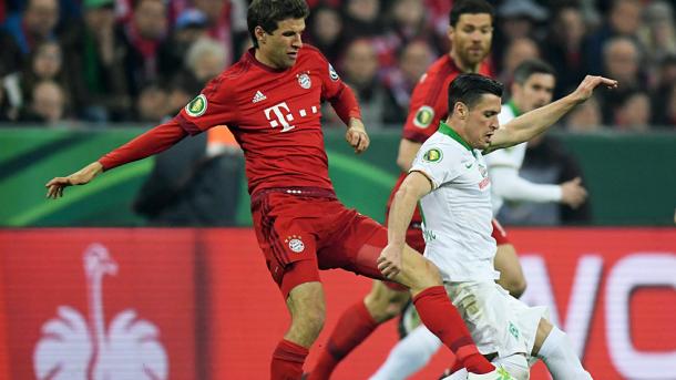 Müller fue la figura del partido para el Bayern. // (Foto de fcbayern.de)