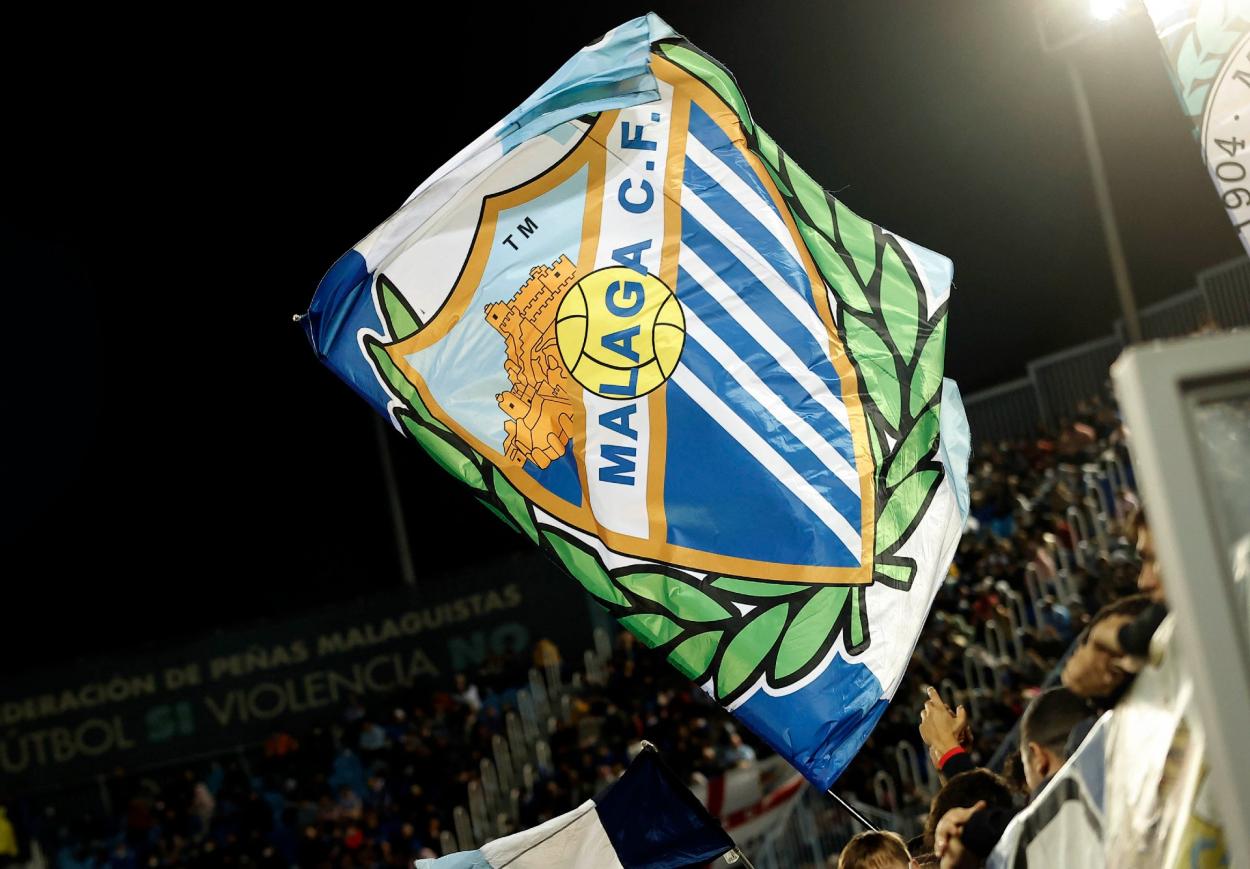 Bandera que se vio en el Málaga-Tenerife de la pasada jornada / Fuente: Málaga CF