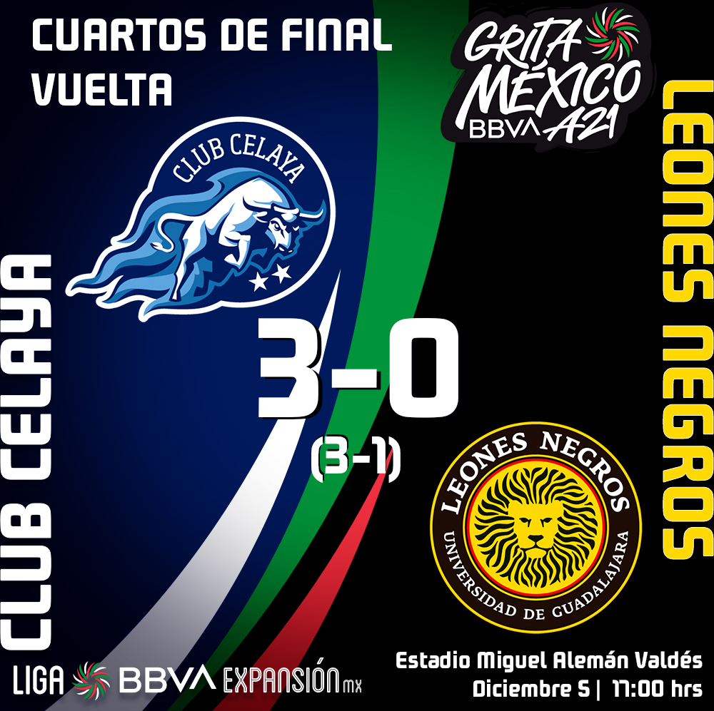 Goals and Highlights: Celaya 3-0 Leones Negros in Playoffs Liga de  Expansión MX | 11/22/2022 - VAVEL USA