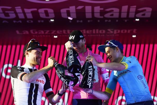 Pódium final del Giro 101. / Foto: Giro d'Italia