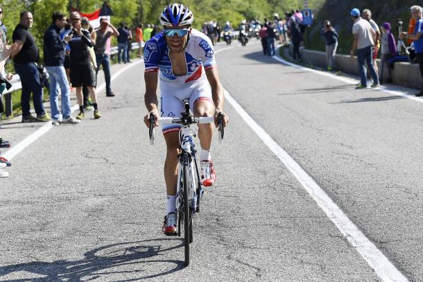Pinot fue uno de los corredores más activos en el pasado Giro de Italia | Fuente: RCS Sport
