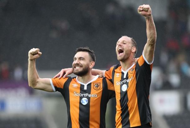 Snodgrass and Meyler also celebrate the Tigers' victory (Photo: Getty Images)