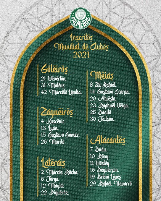 The list of players of Palmeiras (Palmeiras)
