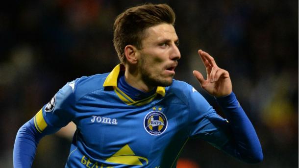 Mladenovic scored twice in BATE's famous victory against Roma. (Image credit: BeINSports)