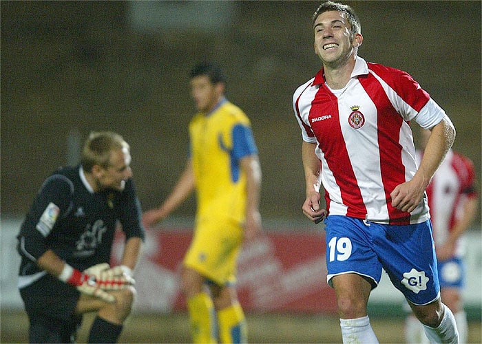 Gabri celebrando su gol en la victoria por 4-0 ante el Cádiz | Fuente: EFE