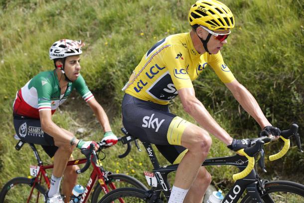Froome y Aru peleando en la 12 etapa del Tour de Francia 2017. Pic Yuzuru Sunada