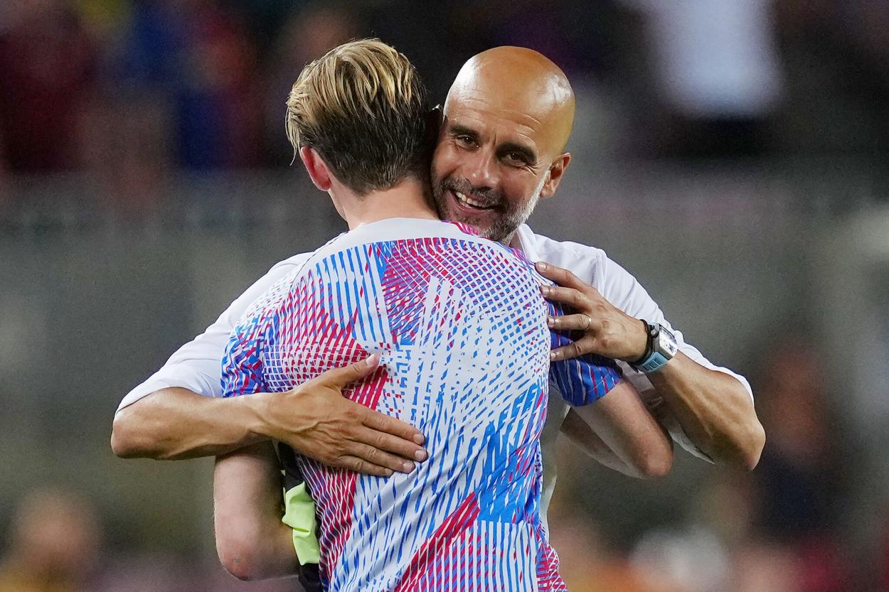 Pep Guardiola con Frenkie de Jong | Universal Barça: X