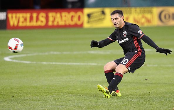 D.C. United forward Fabian Espindola passing the ball. Photo credit: Rob Carr/Getty Images Sport 