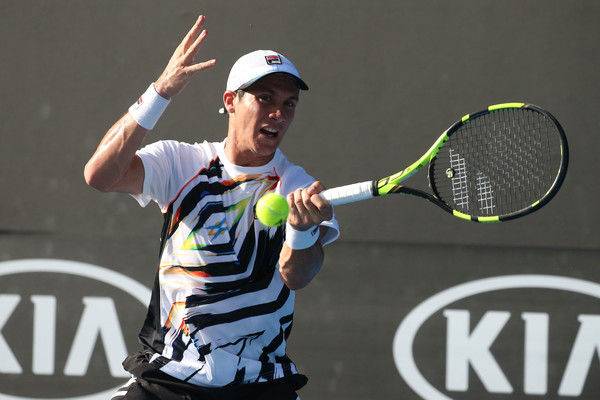 Facundo Bagnis during his match - Daniel Evans. Photo Source: Getty Images/Pat Scala