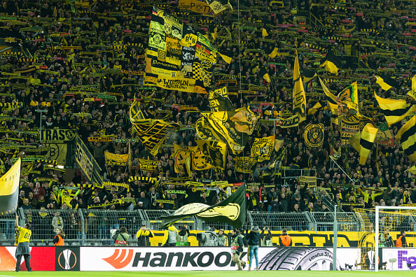 The Yellow wall before the game (photo: getty)