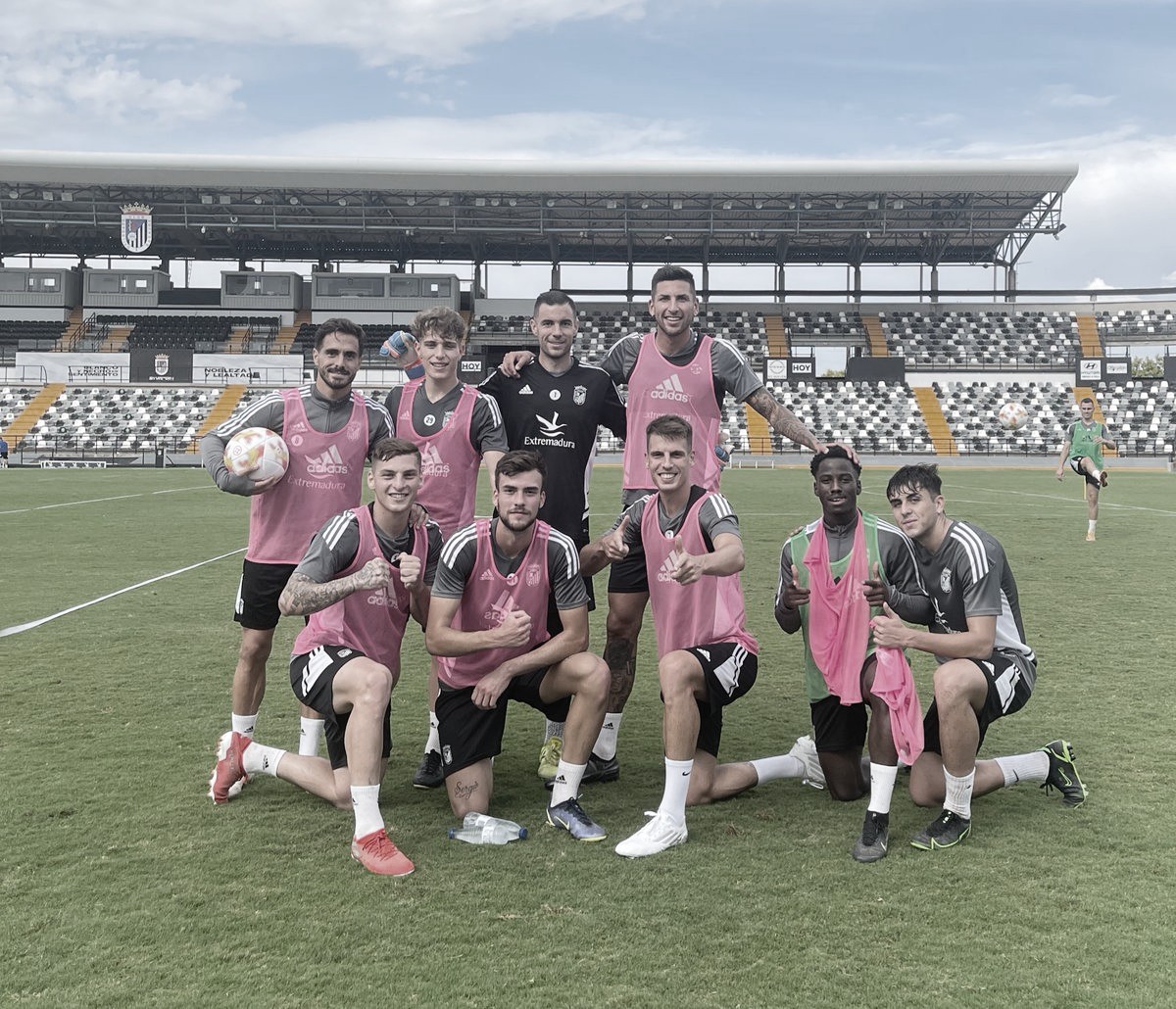 Los jugadores del CD Badajoz en un entrenamiento/ Foto: CD Badajoz