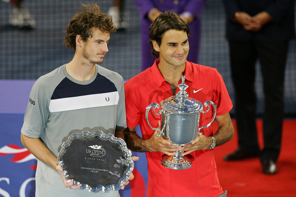 Federer (right) and Murray met in the 2008 US Open final. Photo: Jim McIsaac/Getty Images