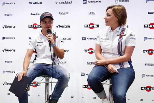 Felipe Massa en la conferencia de prensa Foto:Williams Racing