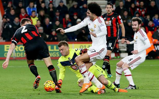 Fellaini scored United's goal during their defeat to Bournemouth in December | Photo: Getty