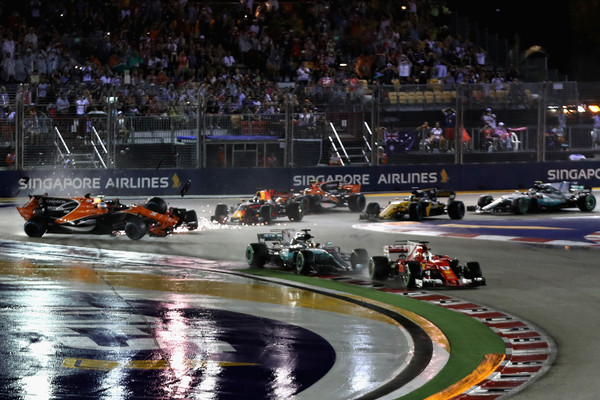 El español no tuvo suerte en la salida del GP de Singapur. Fuente: Getty Images