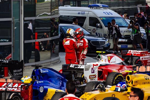 Vettel pide disculpas a Räikkönnen Scuderia Ferrari
