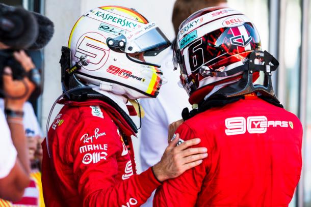 A dupla da Ferrari teve bons momentos, mas não conseguiu representar um desafio pelo título. (Reprodução scuderiaferrari.com)