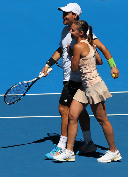 Fabio Fognini and Flavia Pennetta celebrate after winning a mixed doubles rubber at the 2015 Hopman Cup. | Photo: Paul Kane/Getty Images AsiaPac