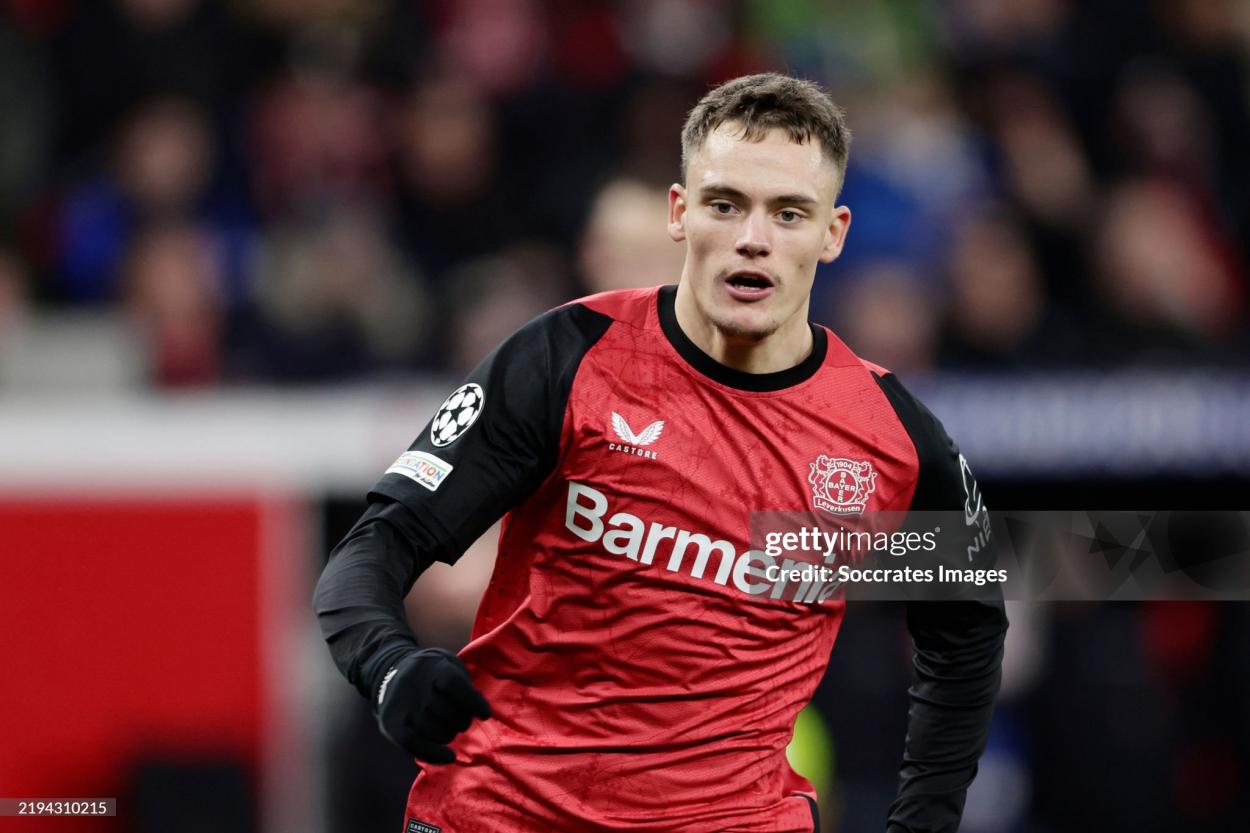 Florian Wirtz en action contre l'Inter. Photo de Rico Brouwer/Soccrates/Getty Images