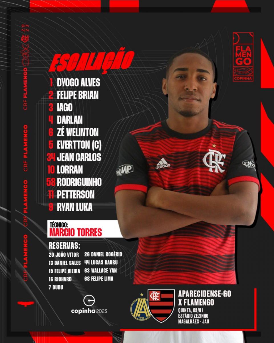 Aparecidense x Flamengo ao vivo e online; saiba onde assistir à